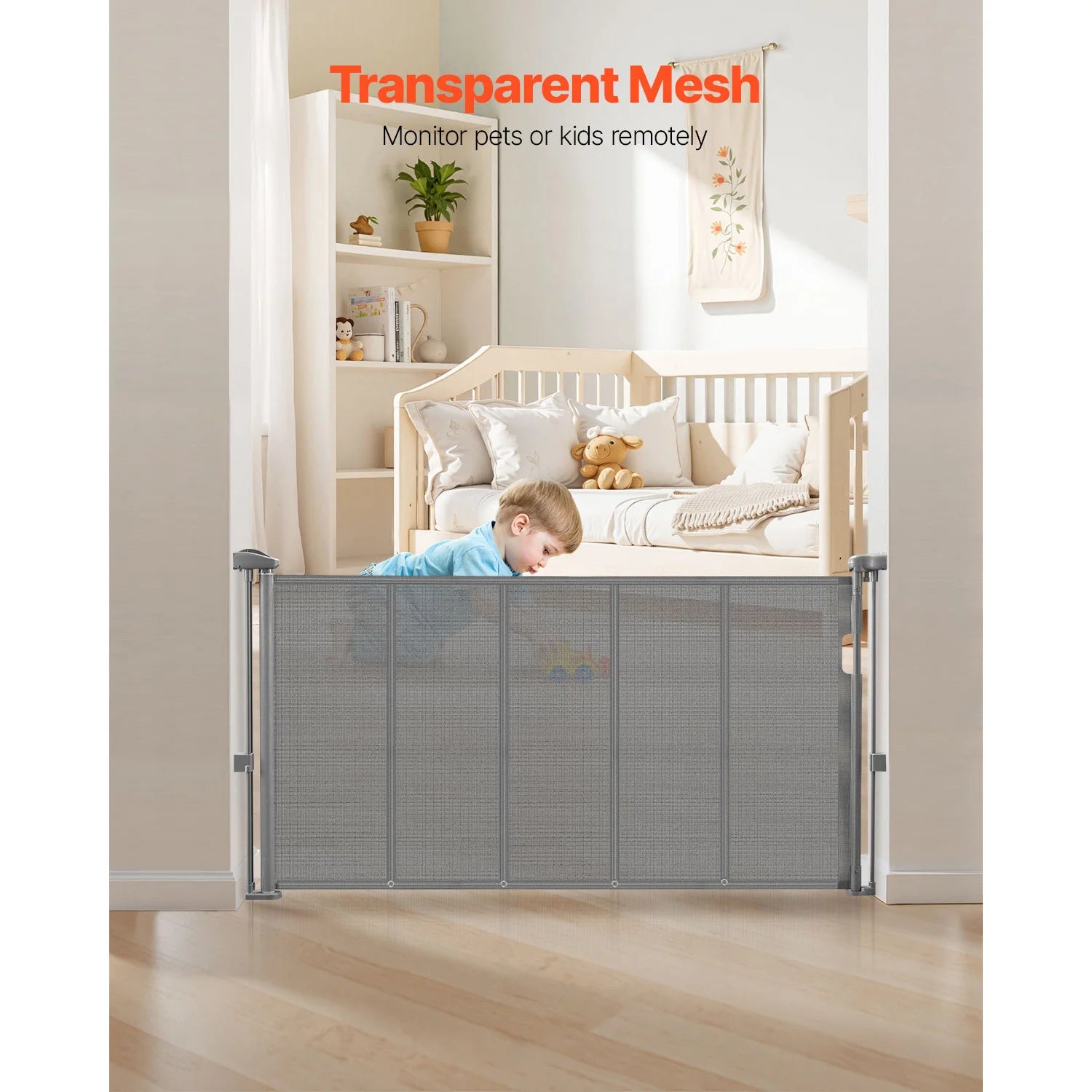 110/150/180cm- 43.31/59.06/70.87in Retractable Gate, 31.5ini high