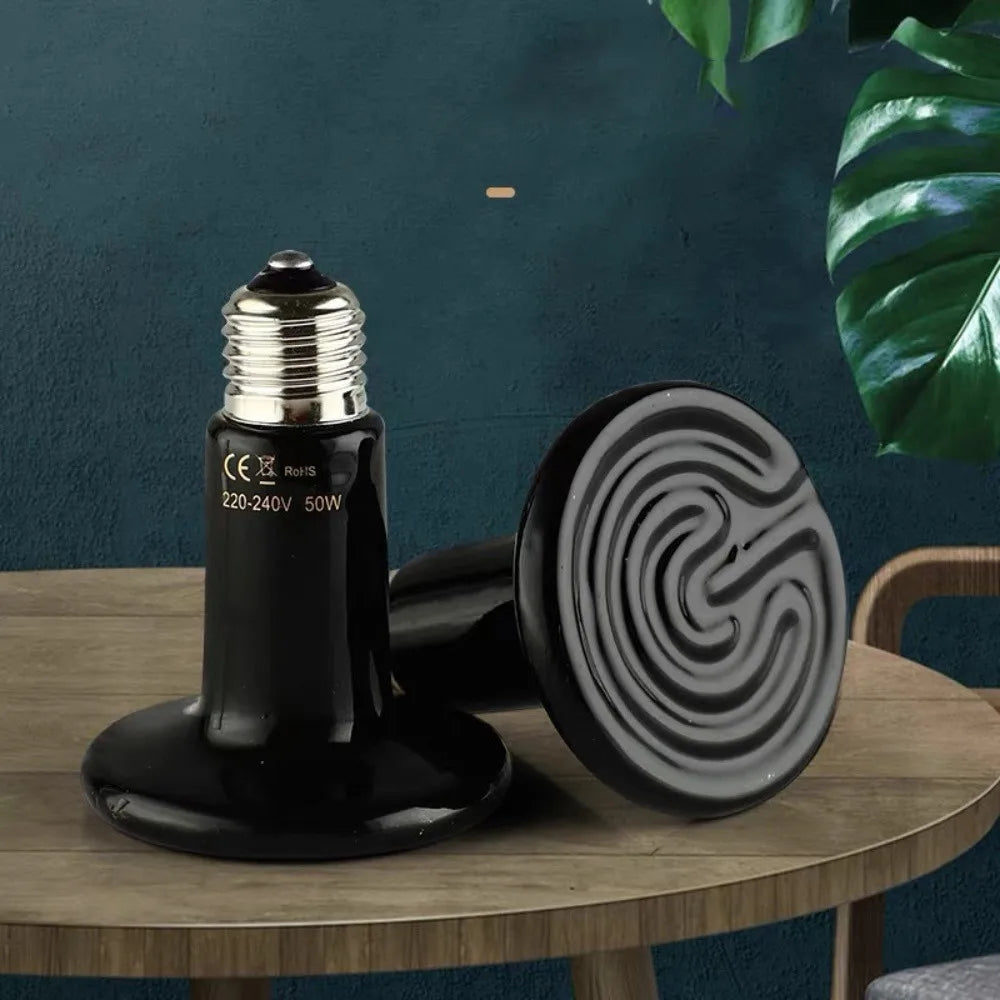 1PC Reptile Box Ceramic Heating Lamp for Reptile Pets, Tortoise, Lizard, Snake