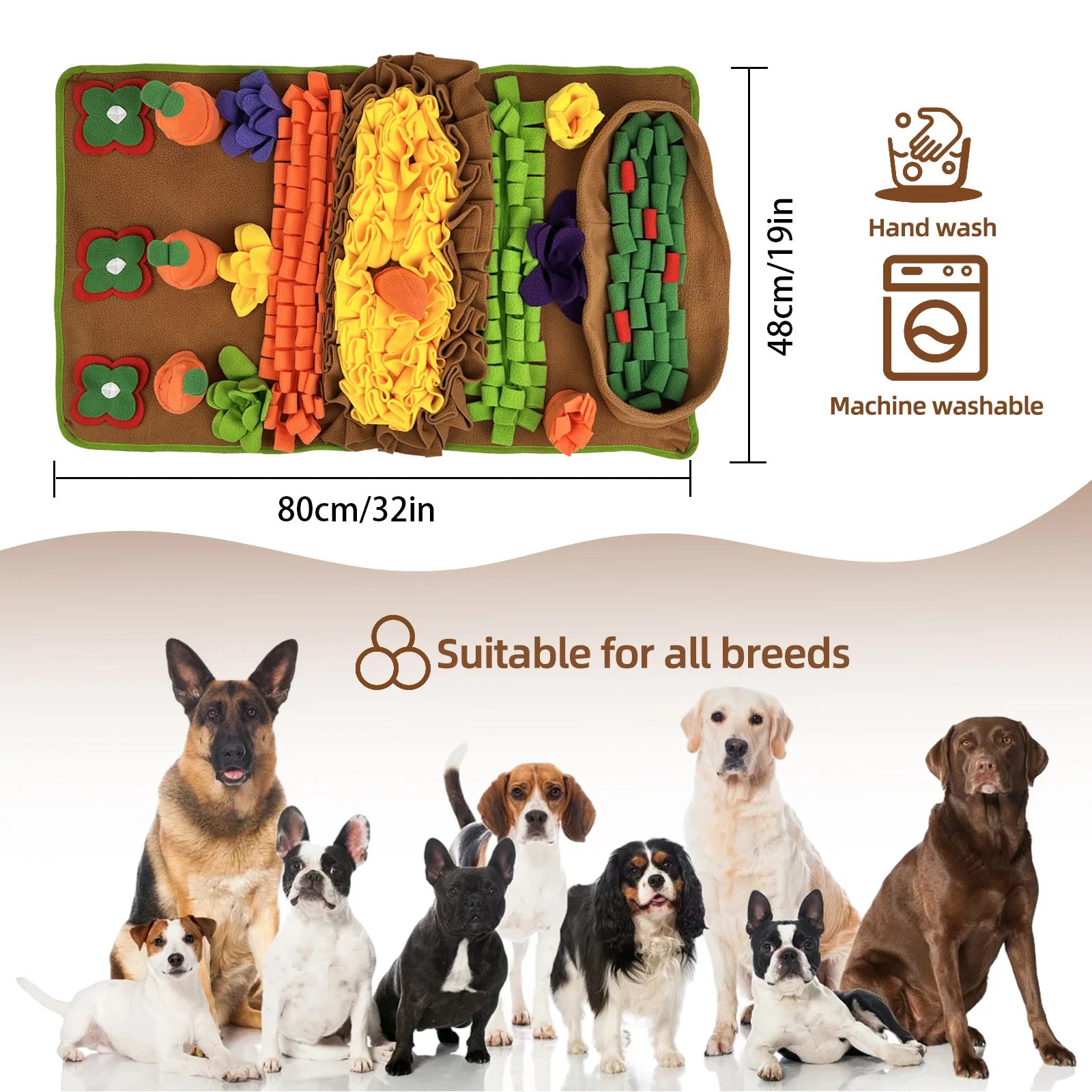 New Pet Sniffing Mat Dog Training Hidden Food Blanket Antiboredom Anti-Choking Sniffing Mat Slow Food Mat Pet Supplies Dog Toys