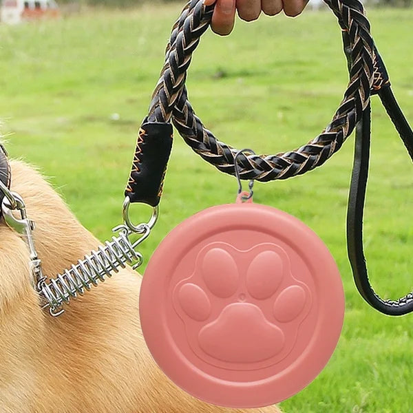 Portable Outdoor Pet Bowl: 2-in-1 Food/Water Dish with Treat Compartment