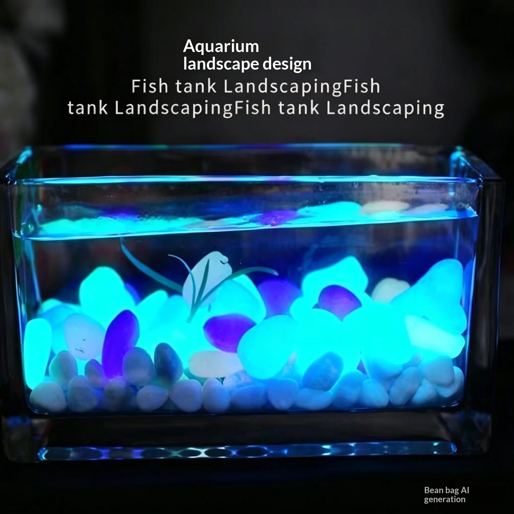 100Pcs Glow in The Dark Garden Pebbles for Fish Tank Aquarium
