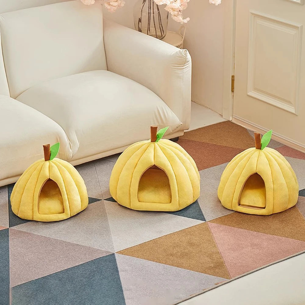 Plush Calming Thickened Warming Pet Bed Sofa Non-Slip Bottom Prevents Sliding Pet Bed For Cold Floors Cozy Nook For Bedroom