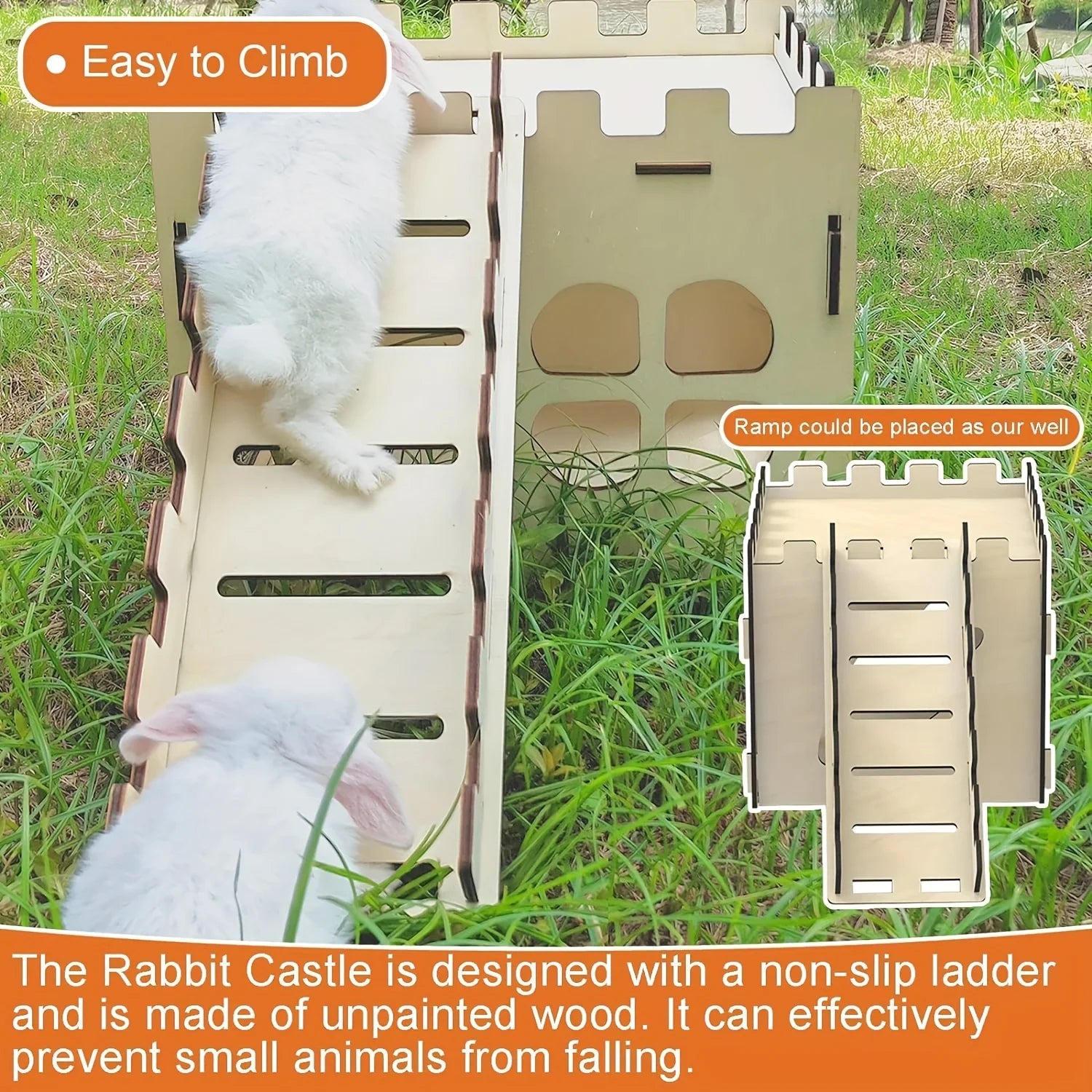 Castle and Hiding Place for Guinea Pig, Rabbit, Hedgehog