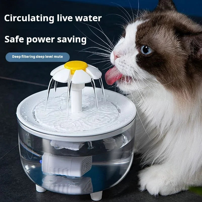 USB Electric 1.2L Automatic Pet Filtered Water Fountain