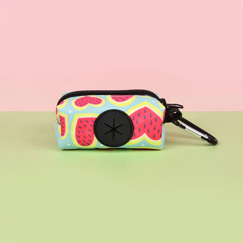 Colorful Design Dog Poop Bag Holder Dispenser with Dog Leash Attachment