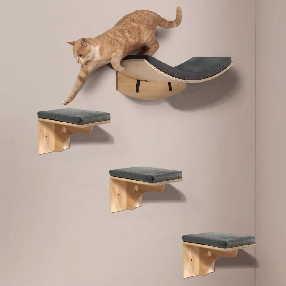 Wall Mounted Shelf Bed with Soft Cushion