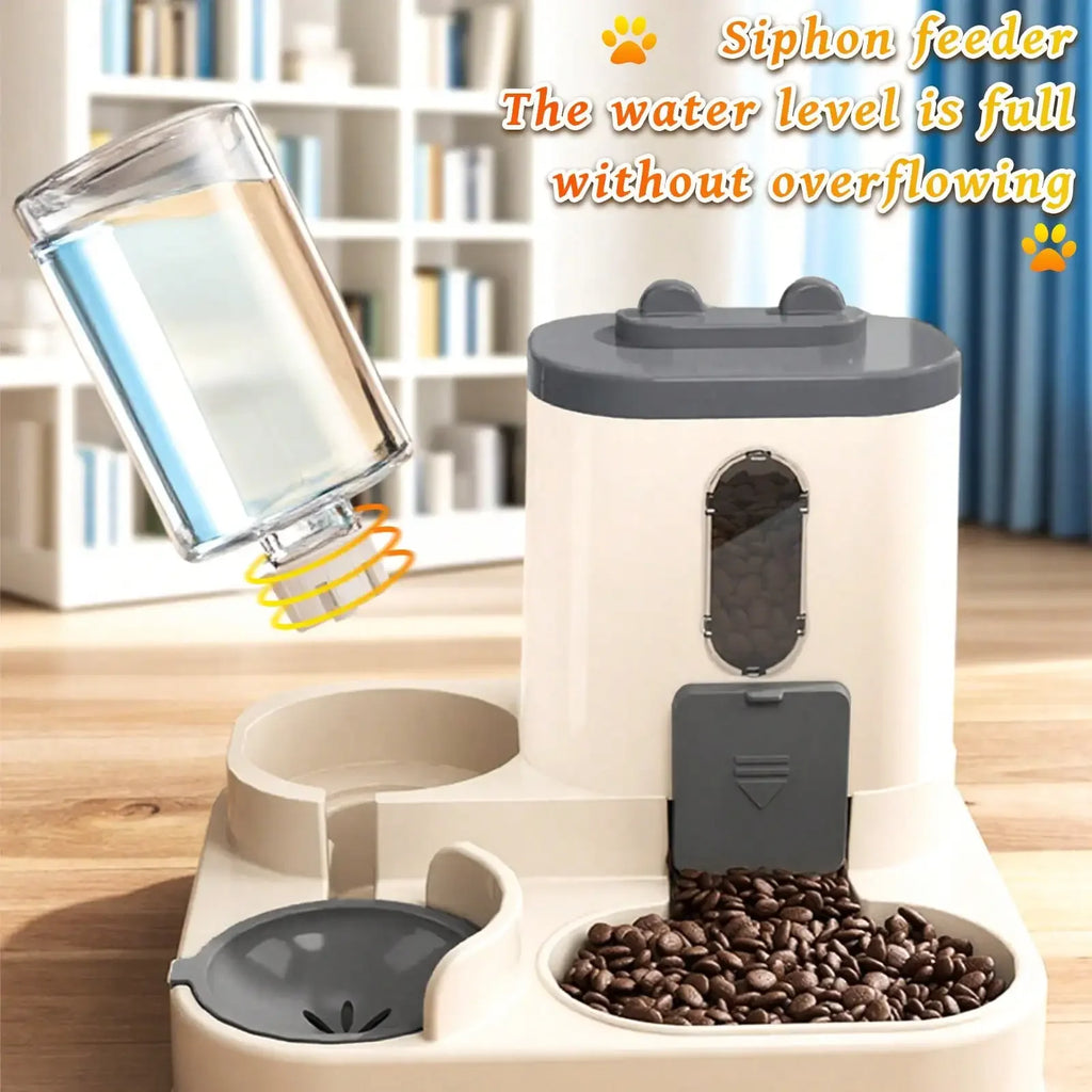 Large-capacity Cat Food and Water Dispenser