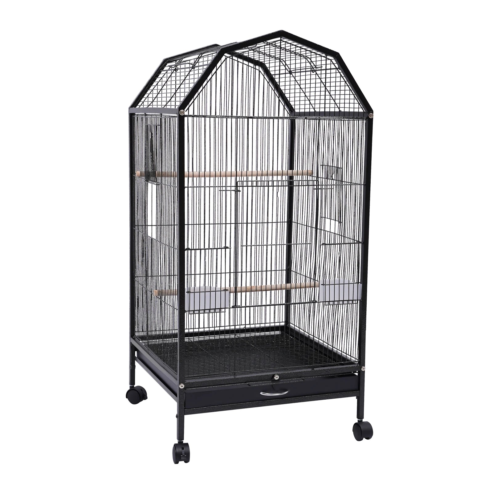 Large, Freestanding, Rolling, Bird Cage