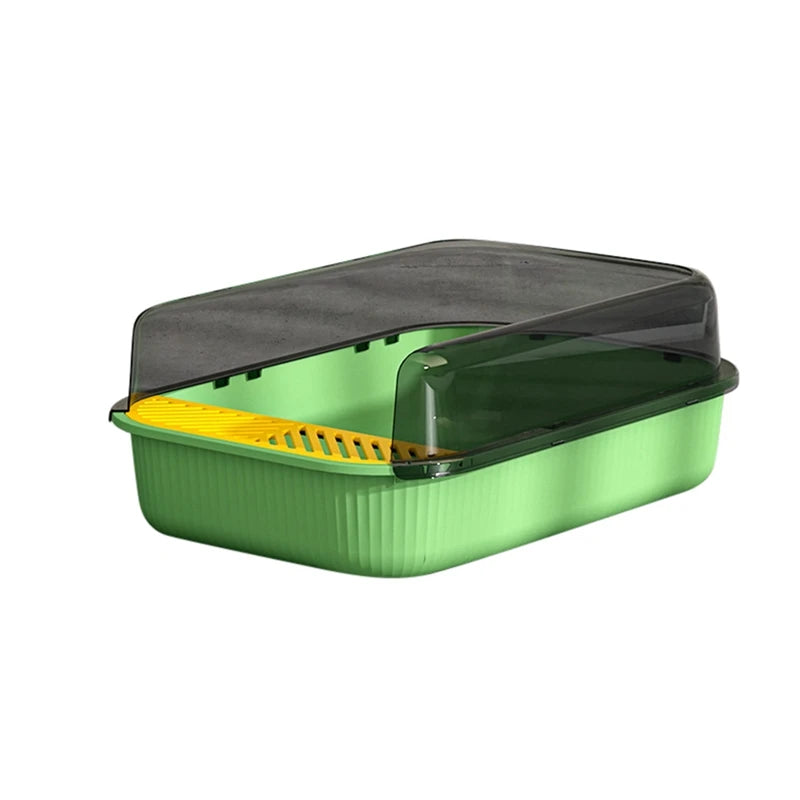 Semi-Enclosed Large Splashproof Litter Box
