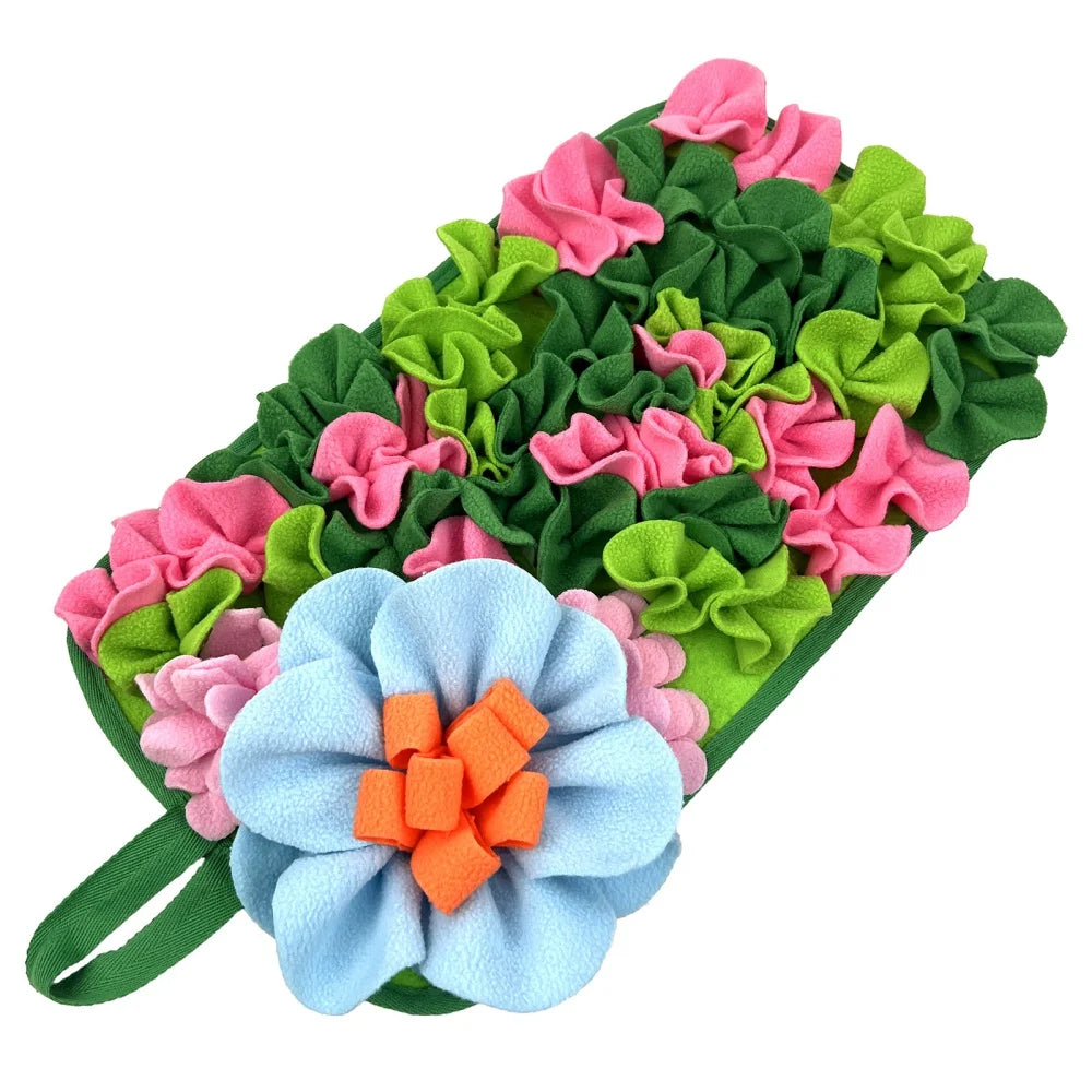 Small Animal Feeding Mat in Cute Floral Design