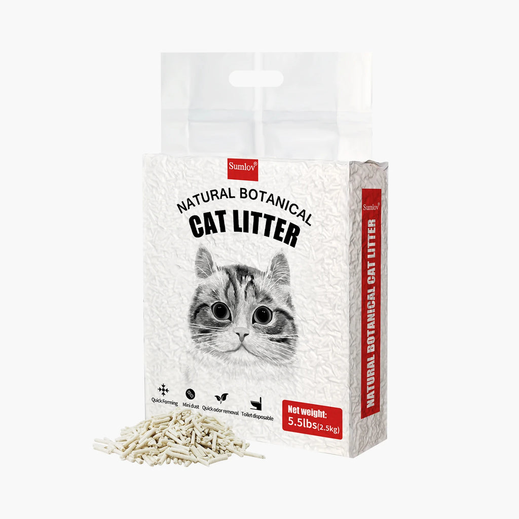 33lbs Tofu Cat Litter, Natural Botanical, Dust-Free, Flushable, Quick Clumping, Odor Control