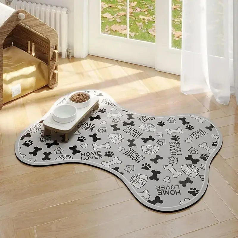 Absorbent Pet Feeding Mat Non-Slip Mat  Quick-Dry Water Dispenser Mat
