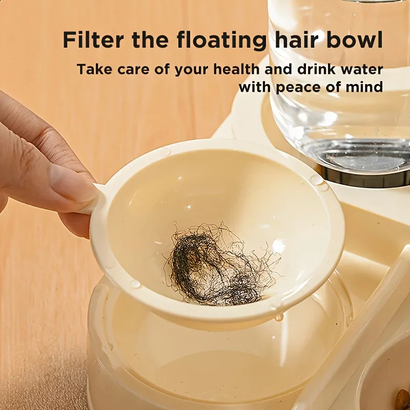 Durable Plastic 2-in-1 Automatic Pet Feeder Water Dispenser Large Capacity Food Water Bowl For Cats Dogs