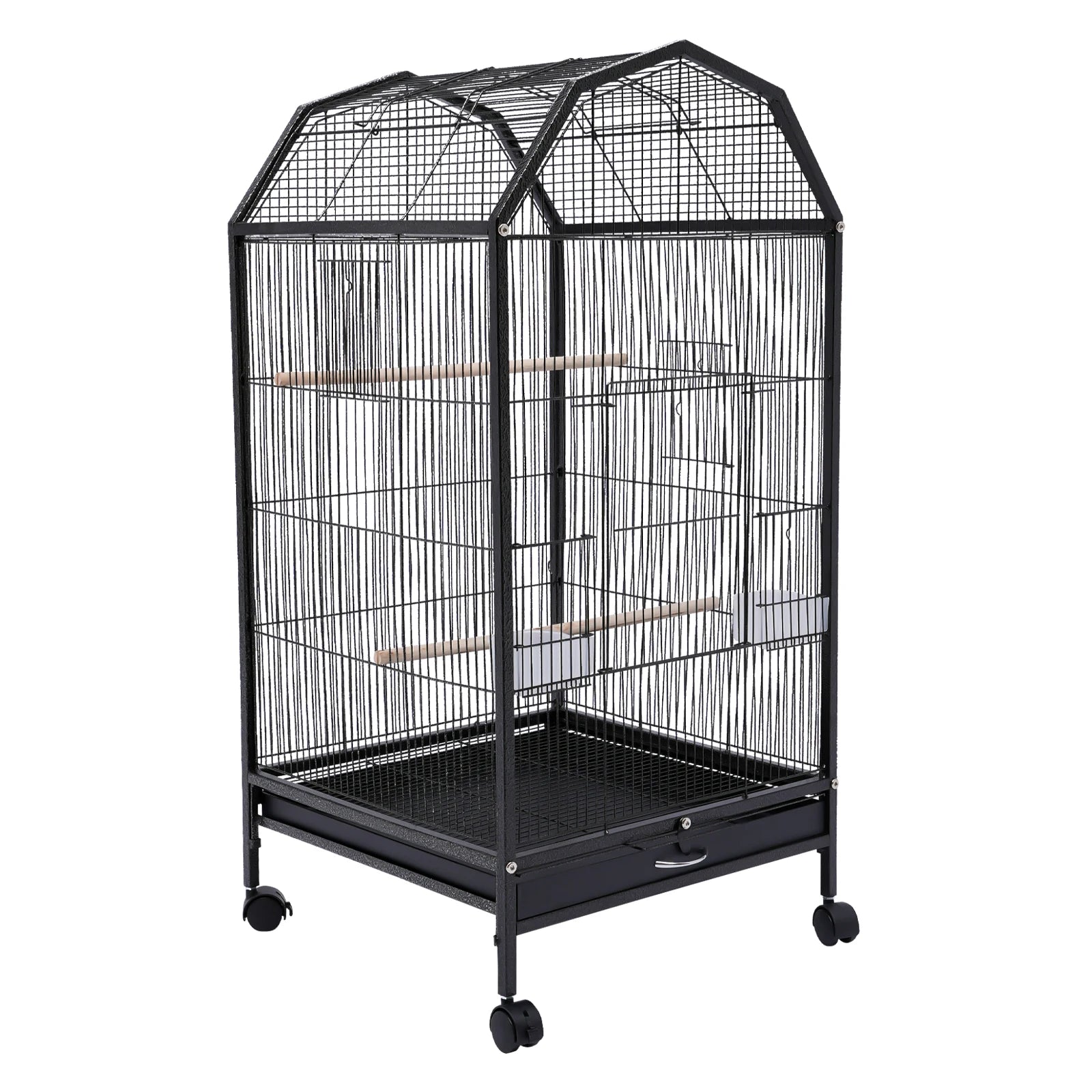 Large, Freestanding, Rolling, Bird Cage