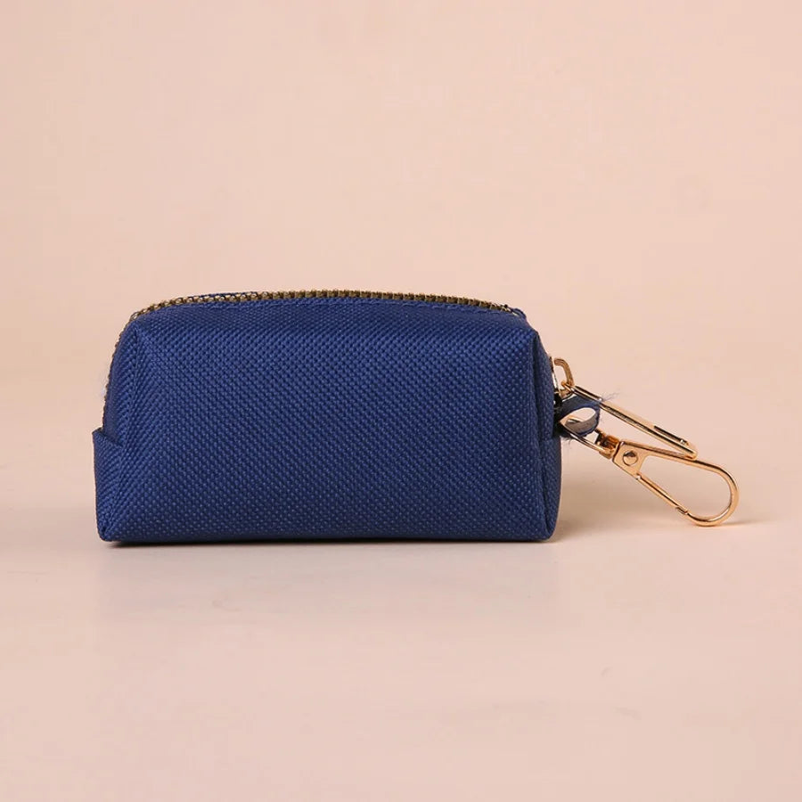 Canvas Dog Poop Bag Holder and Dispenser with Carabiner Clip