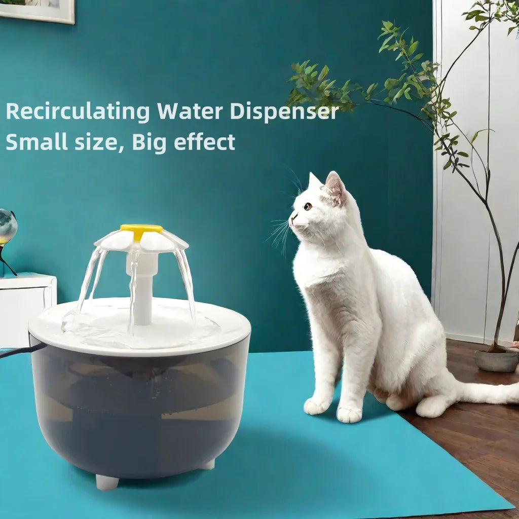 USB Electric 1.2L Automatic Pet Filtered Water Fountain