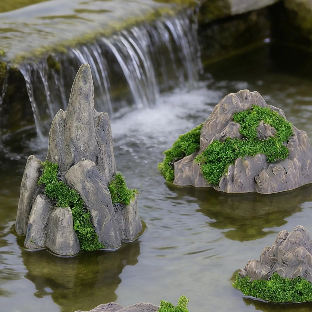 Miniature Mountain Fake Stone Resin Rockery for Fish Tank
