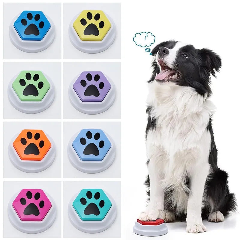 Recordable Talking Sound Button and Interactive Voice Buttons For Communication Dog Training