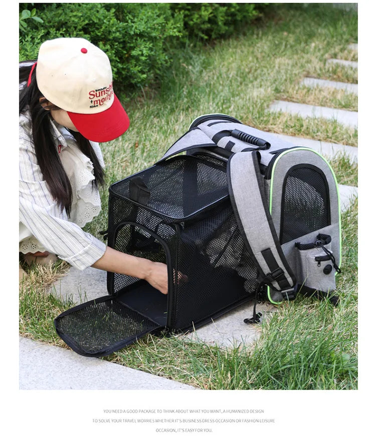 Expandable Large Capacity Pet Carrier Backpack