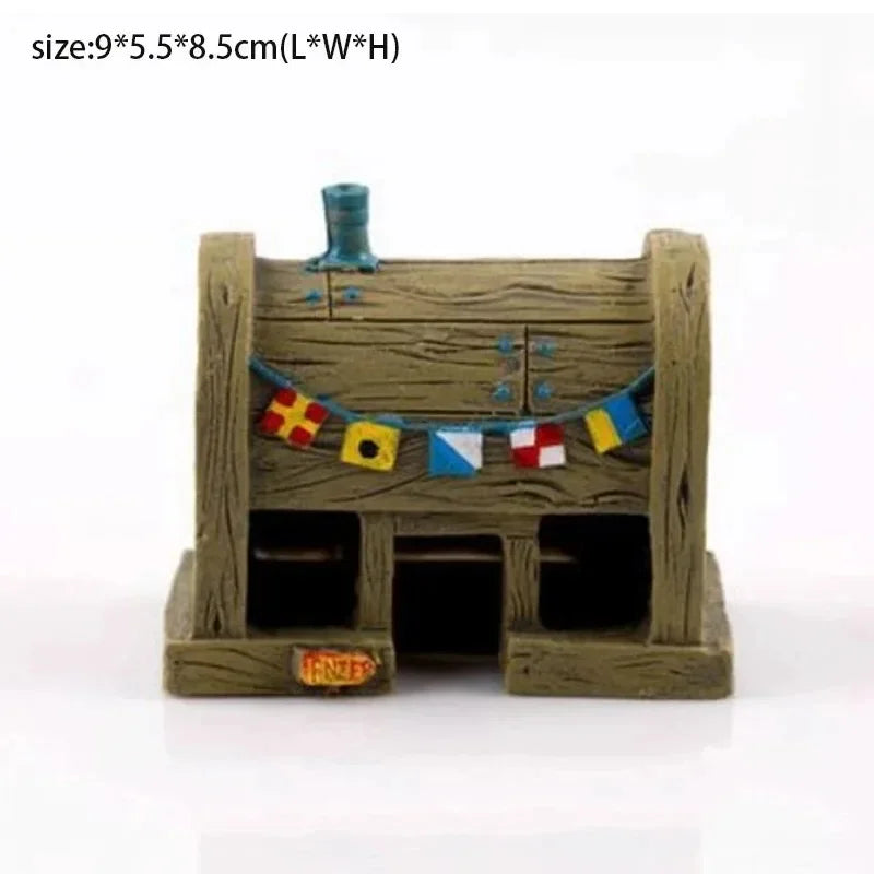 Cute Resin House Aquarium Decorations