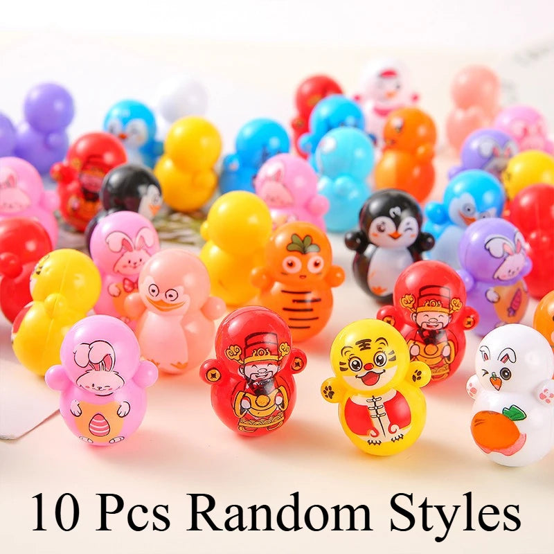 10pcs Cat Rolling Toy for Indoor Use. No Batteries Required. Random Designs. Lightweight Cat Puzzle Toy.