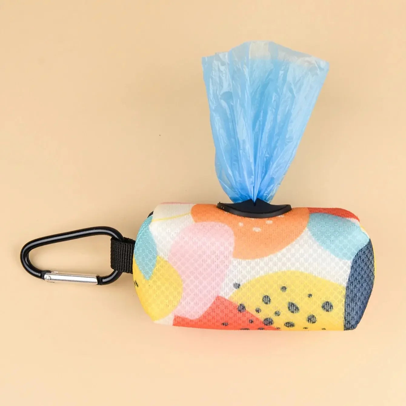 Colorful Design Dog Poop Bag Holder Dispenser with Dog Leash Attachment
