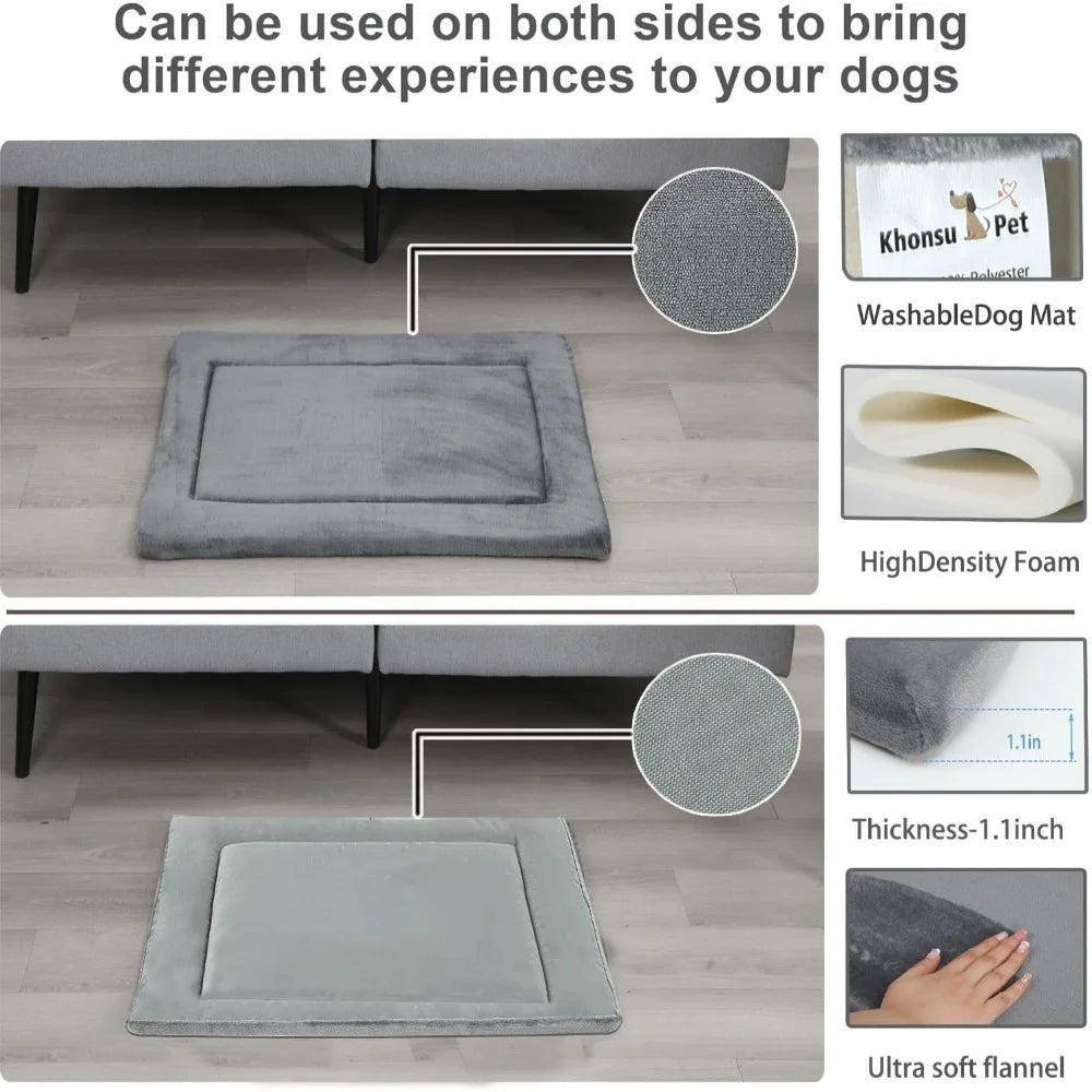 Pet bed mat for crate for dogs up to 90 lbs