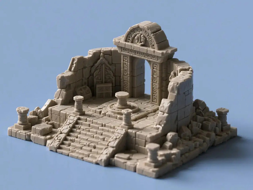 3D Printed Ancient Greek Temple Ruins Aquarium Terrarium Decor