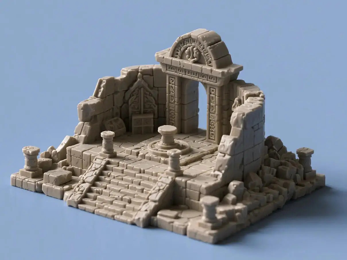 3D Printed Ancient Greek Temple Ruins Aquarium Terrarium Decor