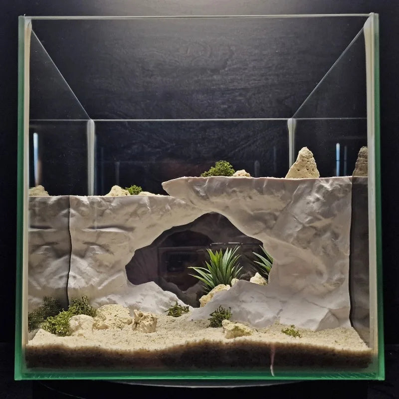 3D Printed Fish Tank Shelter & Cliff Hiding Cave for Fish or Reptiles