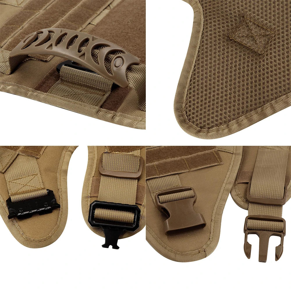 Tactical Dog Harness, Collar, Leash, Molle Pouches