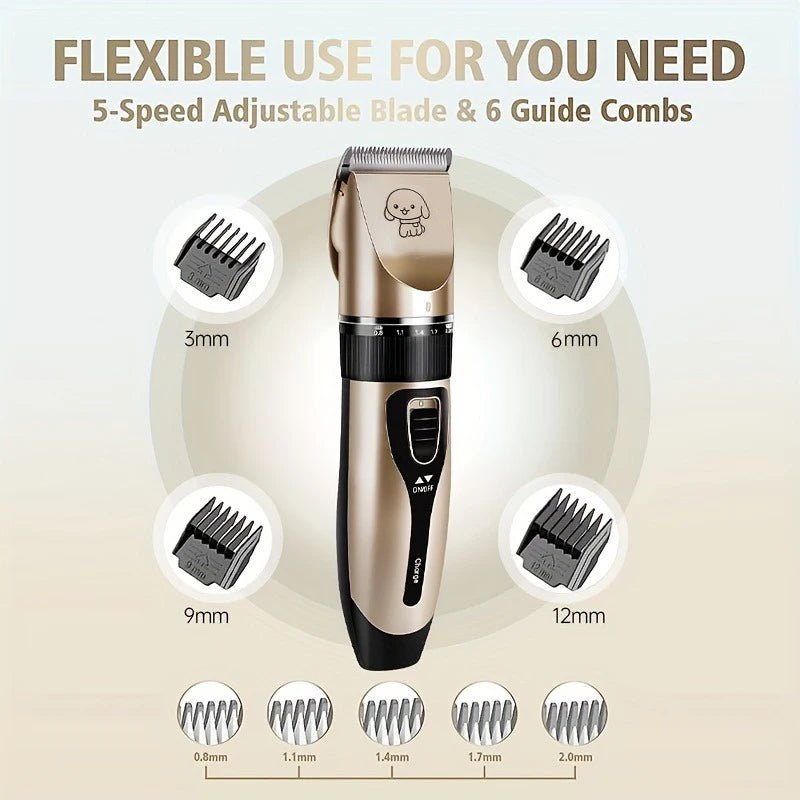 Pet Hair Trimmer Kit - Electric Precision Clippers