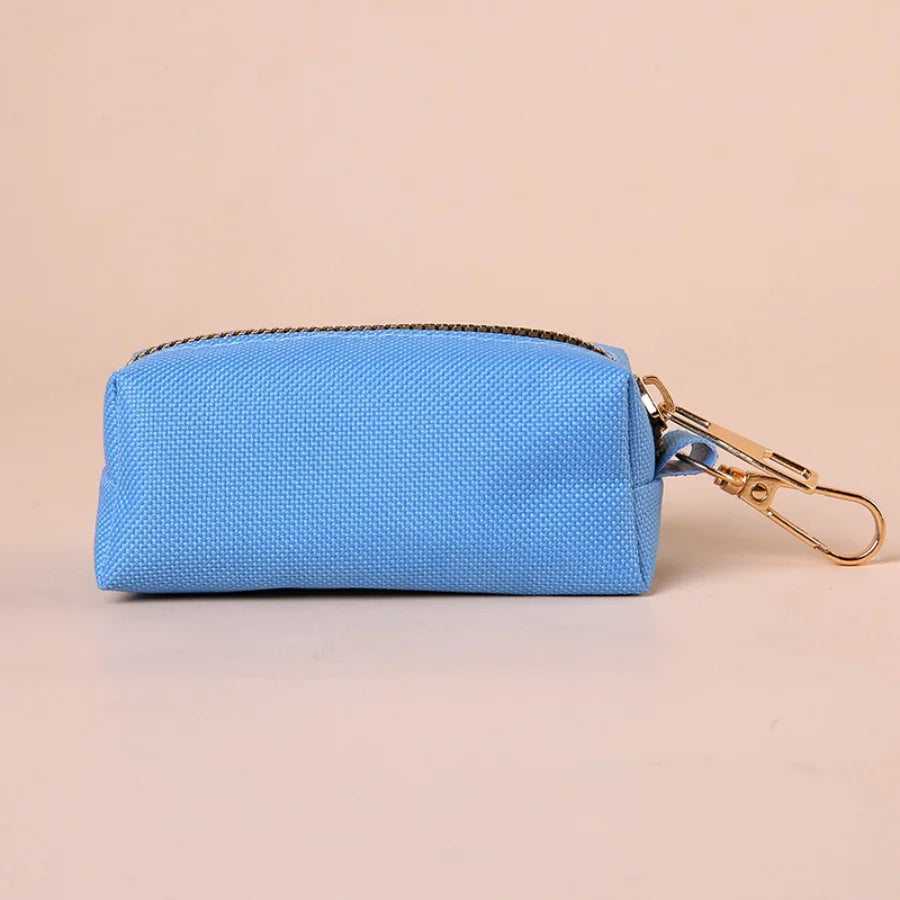 Canvas Dog Poop Bag Holder and Dispenser with Carabiner Clip