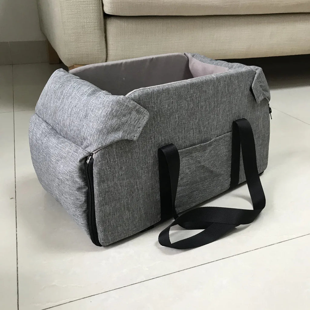 Portable Console Booster Car Seat & Carrier for Small Dogs & Cats