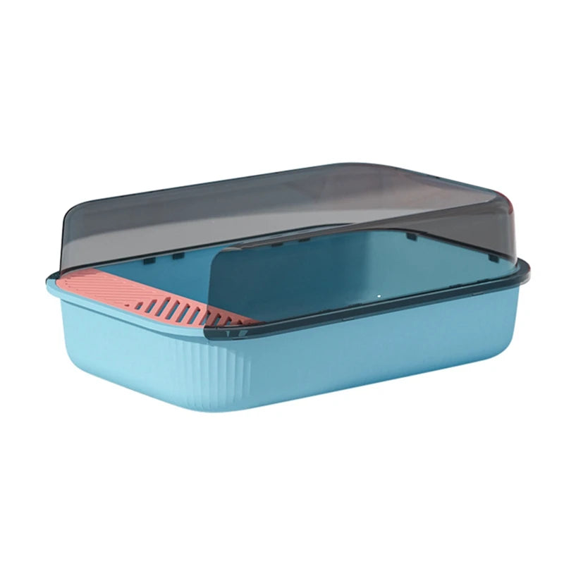 Semi-Enclosed Large Splashproof Litter Box