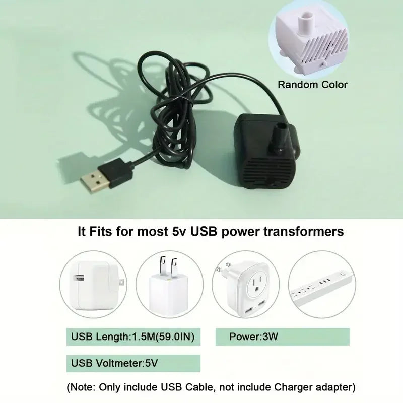 USB Electric 1.2L Automatic Pet Filtered Water Fountain