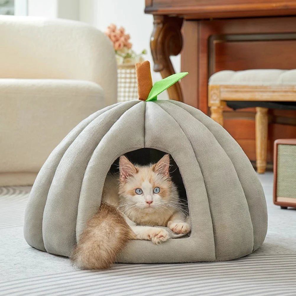 Plush Calming Thickened Warming Pet Bed Sofa Non-Slip Bottom Prevents Sliding Pet Bed For Cold Floors Cozy Nook For Bedroom