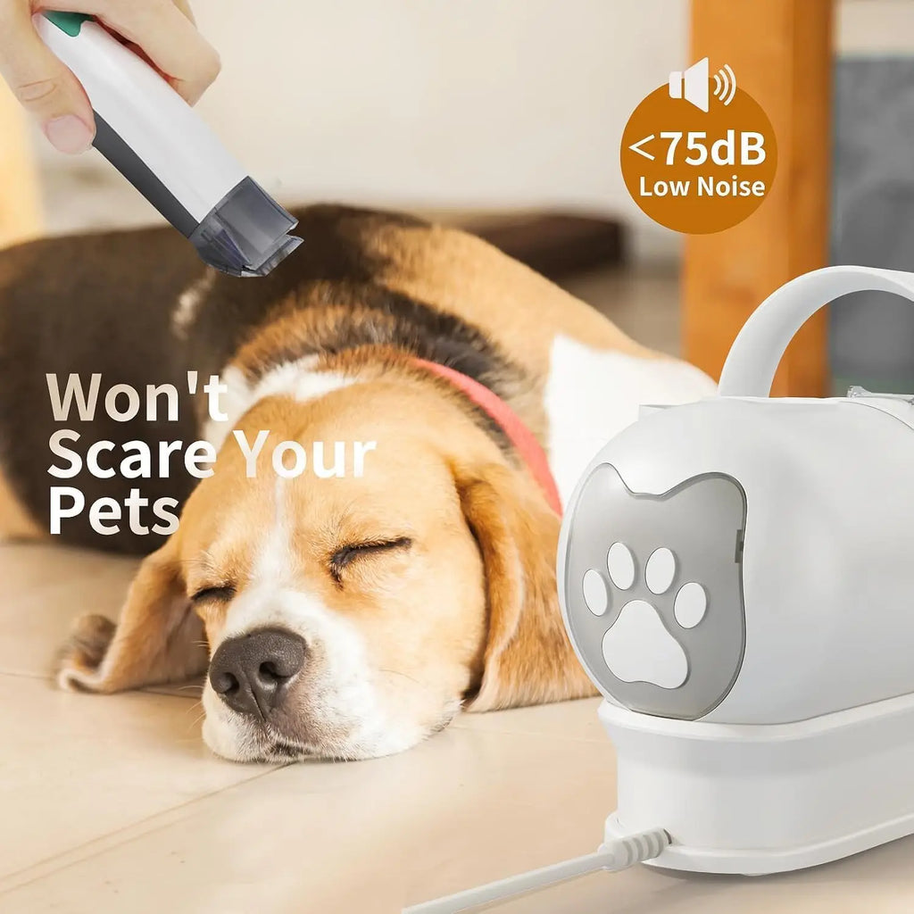 7in1 Pet Grooming Kit Vacuum with Pet Hair Dust Cup