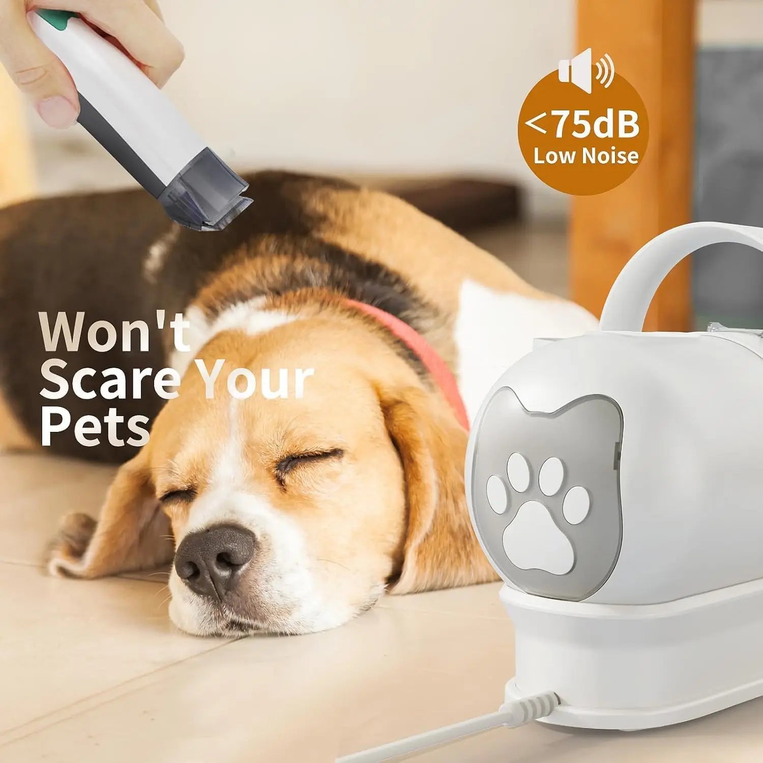 7in1 Pet Grooming Kit Vacuum with Pet Hair Dust Cup