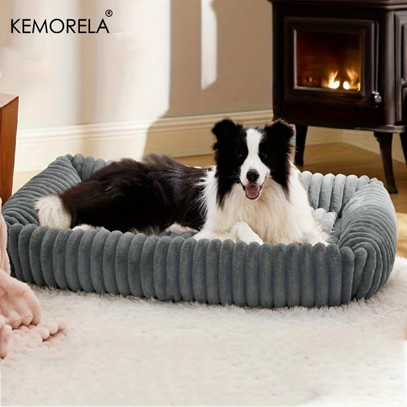 Orthopedic Plush Dog Bed with High Resilience Support