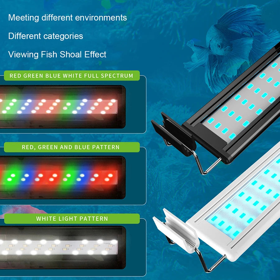 LED Aquarium Light For Plants and Fish Tank, Suitable For 40-50cm Fish Tanks