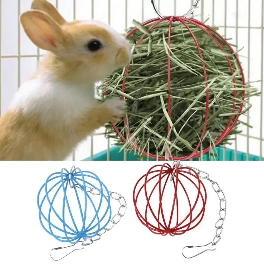 Hanging Long Chain Rabbit Grass Feeder