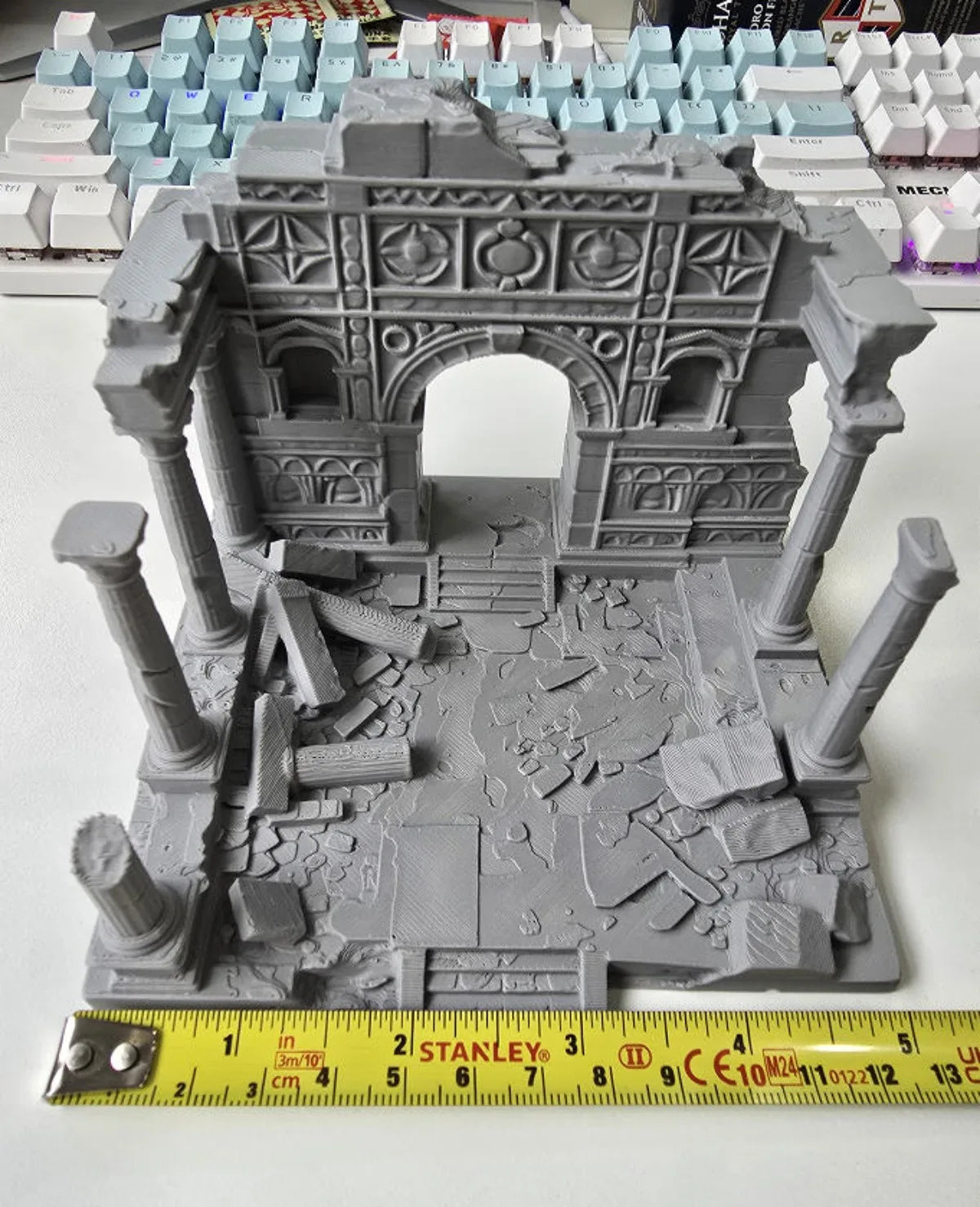3D Printed Ancient Greek Temple Ruins Aquarium Terrarium Decor