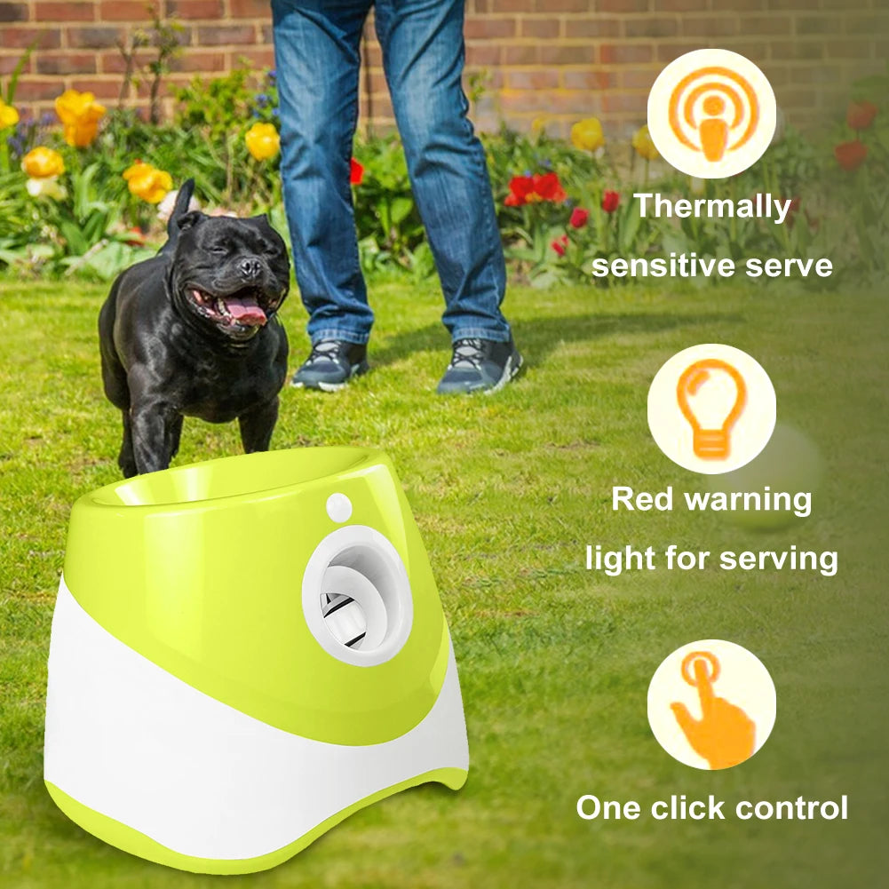 Automatic Dog Ball Launcher with 3 Tennis Balls for Indoor/Outdoor Throwing Game