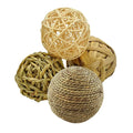 4PCS  Natural Grass Ball Chew Toy  For Rabbit Hamster Guinea Pig For Tooth Cleaning