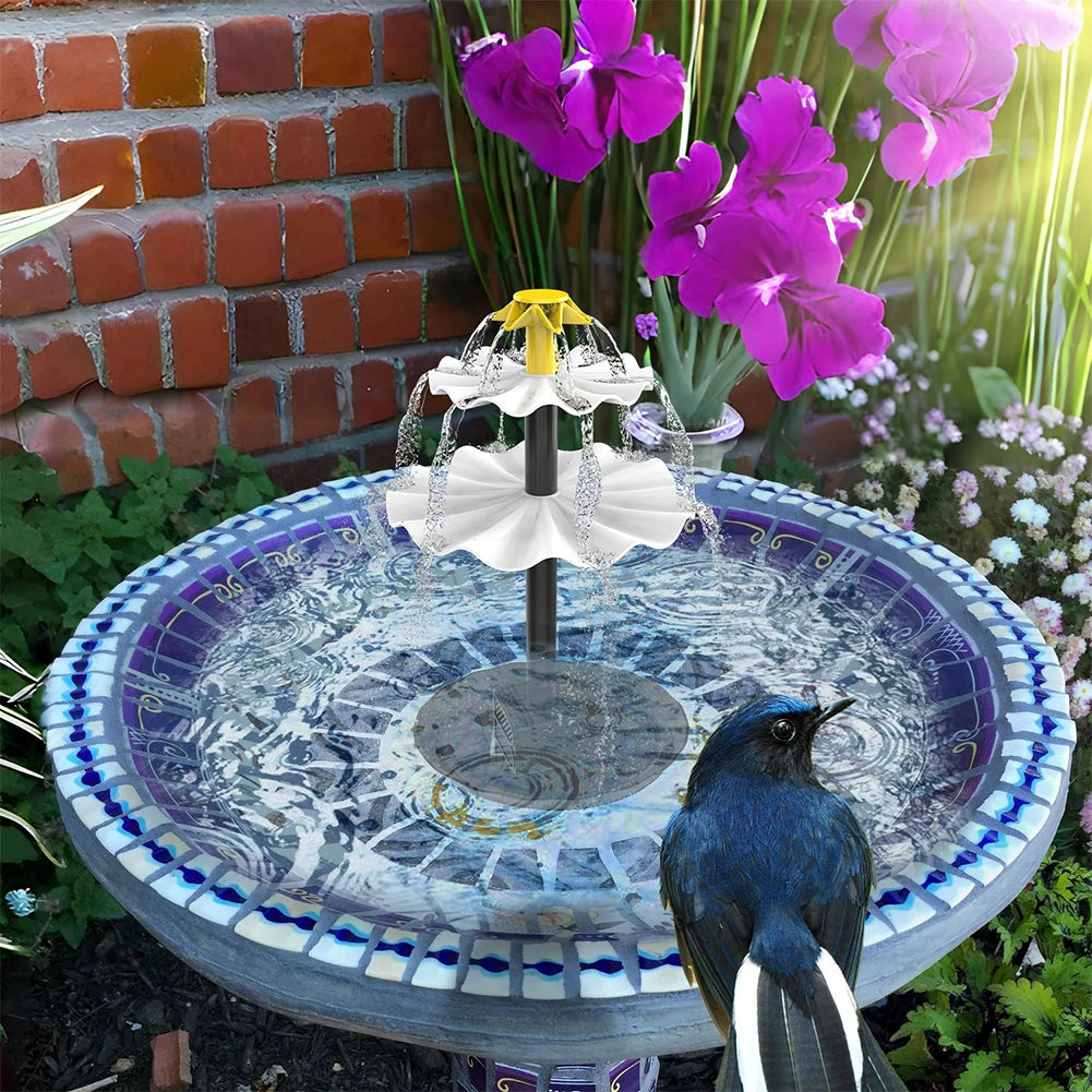 3 Tiered Solar Bird Bath Pump and Fountain