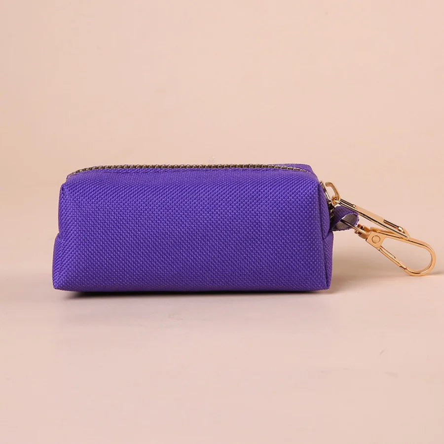 Canvas Dog Poop Bag Holder and Dispenser with Carabiner Clip