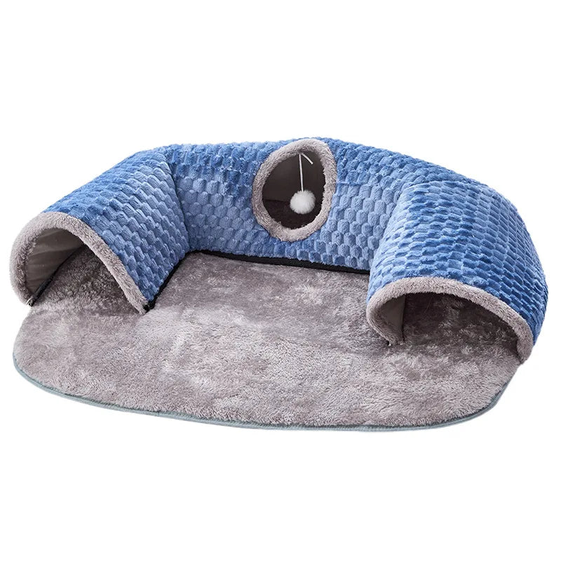 3-in-1 Cat Tunnel Bed with Non-Slip Bottom