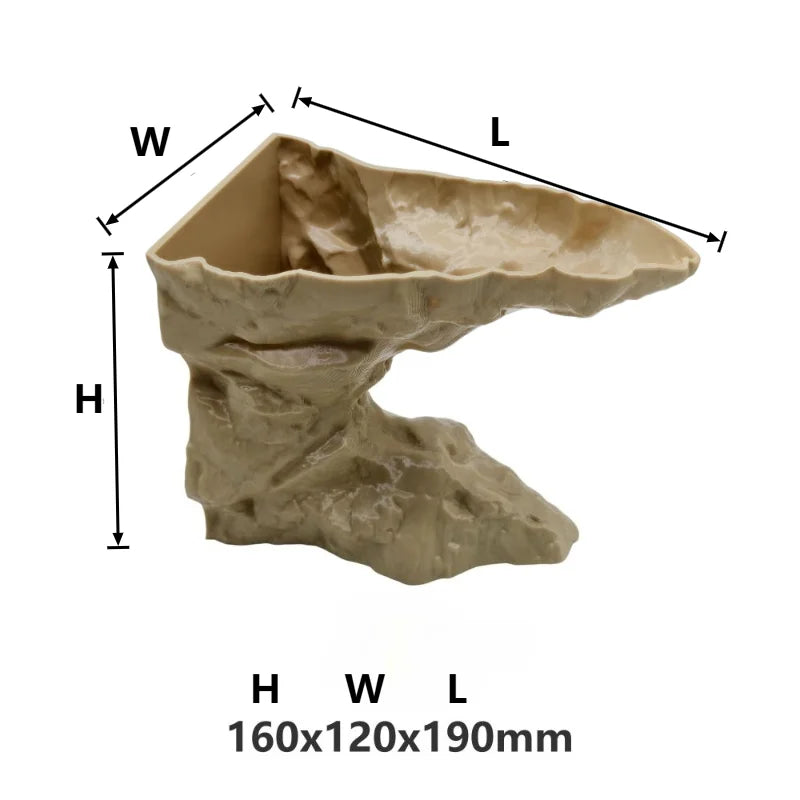 3D Printed Fish Tank Shelter & Cliff Hiding Cave for Fish or Reptiles