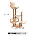 Large Compact Solid Wood Cat Tree